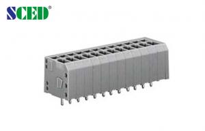 China 300V 16A Spring Clamp Terminal Block 3.81mm Spacing 2P – 28P Position Screwless wholesale