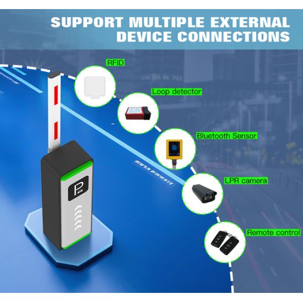 Automatic Boom Barrier Gate Retractable Security Equipment Steel Material Parking Lot