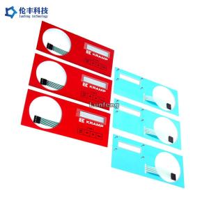 China Custome Push Button Membrane Switch Keypad RAL Color Overlay on sale