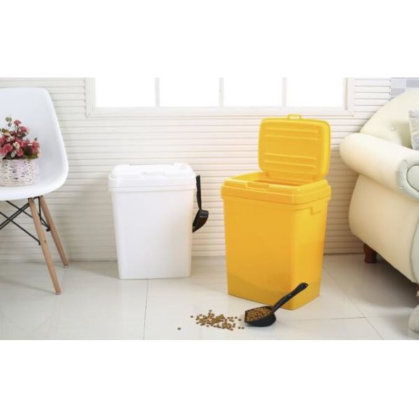 Food grade square Plastic Bucket 20 liter with lid, dog food plastic container, PP/PE Plastic dogs-food Bucket Pail Easi