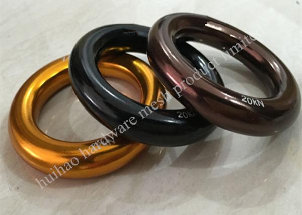 Quality 12mm x 45mm Safety Belt Accessories Aluminium Alloy Round Ring For Climbing for sale