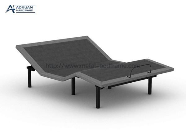 Quality Fabric Upholstered Queen Size Electric Adjustable Bed Frame for sale