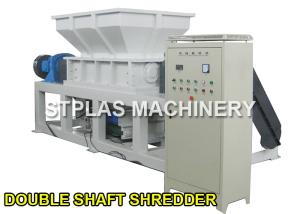 China Waste Wood Twin Shaft Shredder / Plastic Chipper Machine 300-1200kg/h on sale