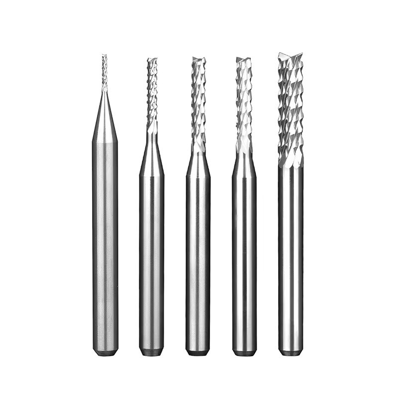 Endmill 1mm Corn Teeth End Mill Solid Carbide End Mill 0.5 mm PCB Milling Cutter