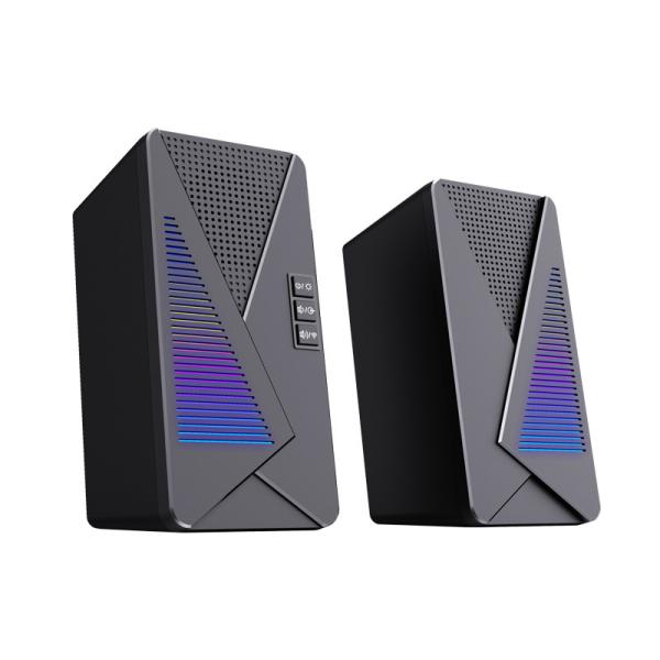 Quality RGB Lighting 2X3W 2.0 PC Speakers Bluetooth AUX Connection For Office for sale