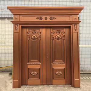 China Brown Wrought Bronze Main Steel Door Steel Front Doors Residential wholesale