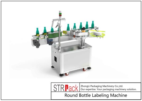 Quality Cosmetics Round Bottle Labeling Machine Wrap Around Visual Camera Detection for sale