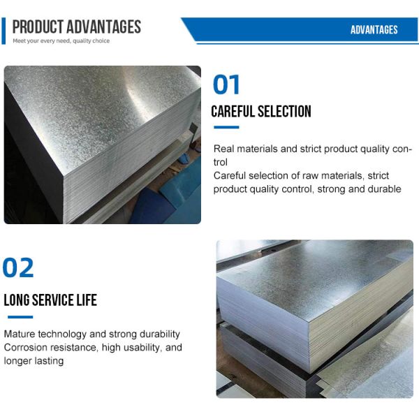 Hot Sale SPCC Dx51d Dx52D Dx53D Galvanized Steel Sheet Z100 Z150 Z275 Zinc Coated Gi Plate for Roofing Sheet