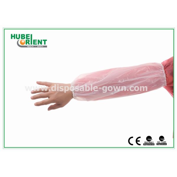 Waterproof 0.04mm PE Disposable Arm Sleeves For Hygienic Application/Free Size Arm Sleeves