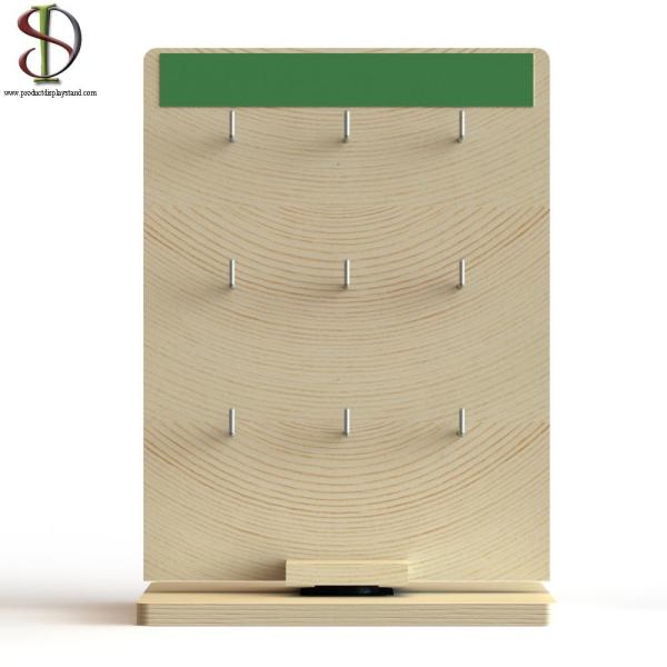 Quality Shop Two Sides Table OEM Rotating Display Stand With 18-24 Metal Hooks And Top Sign for sale
