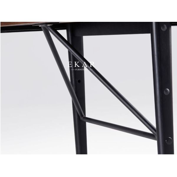 Simple Design Metal Base Study Table Modern Office Desk