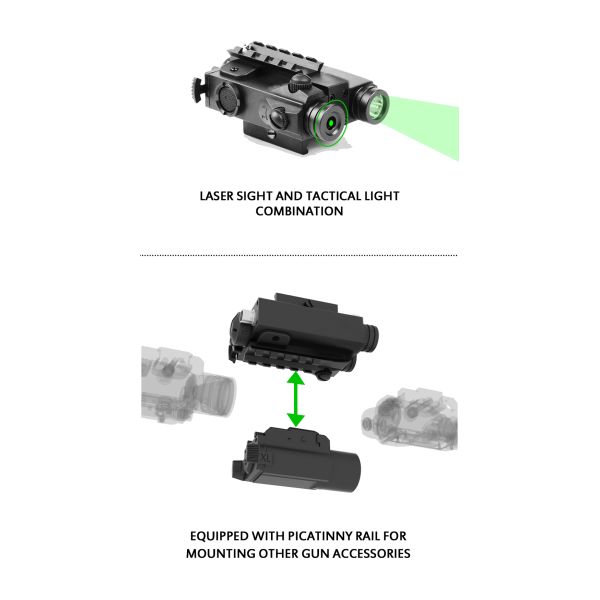 Aluminum Alloy 6061-T6 Militac Tactical Flashlight For Pistol 5mw 120g