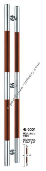 Quality Stainless steel door handle HL5001, dia38 X 1200 for sale