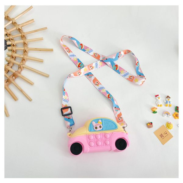 Car Durable Silicone Coin Bag And Lightweight Makeup Bag Perfect Stationery Organizer Crossbody Shoulder Purse Handbag