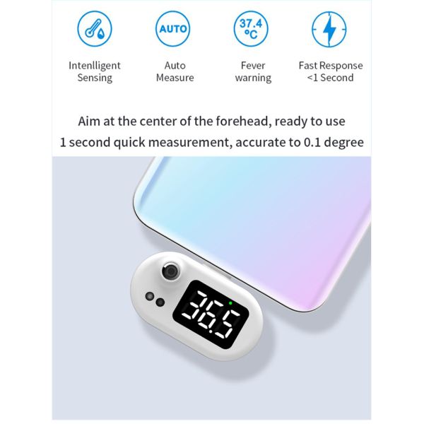 Intelligent Portable Cell Phone Thermometer , Smart Mobile Phone Thermometer