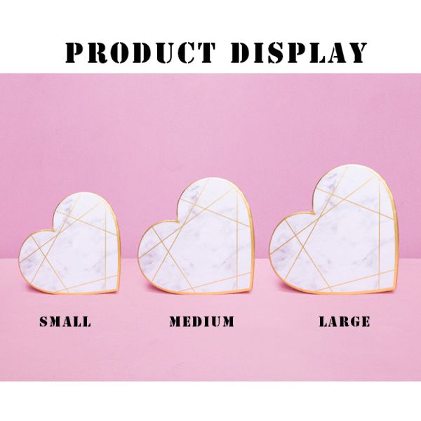 Heart Shape Marbling Cardboard Paper Gift Box Valentine'S Day Candy Box Set For Lady'S Gift Perfume