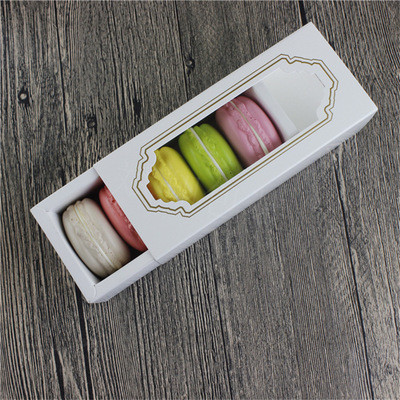 15.5*6.5*5.2cm Handmade Dessert Takeaway Boxes For Macaron