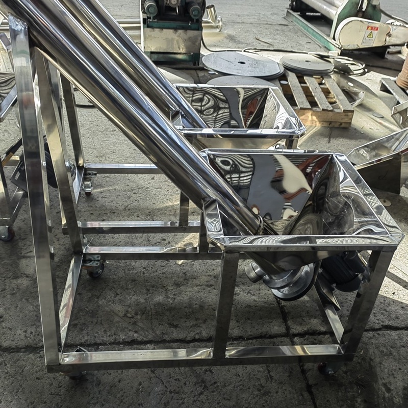 OEM Custom Stainless Steel Inclined Conveyor Powder Feeder Screw Conveyor
