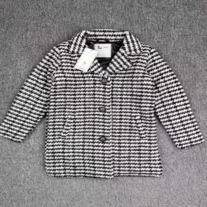 China Black And White Children's Winter Clothes Thick Warm Melton Wool Coat wholesale