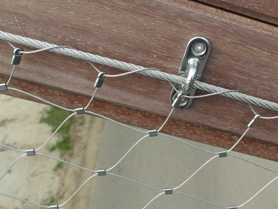Hand Woven Wire Rope Mesh , Custom Made Wire Rope Netting For Garden / Home