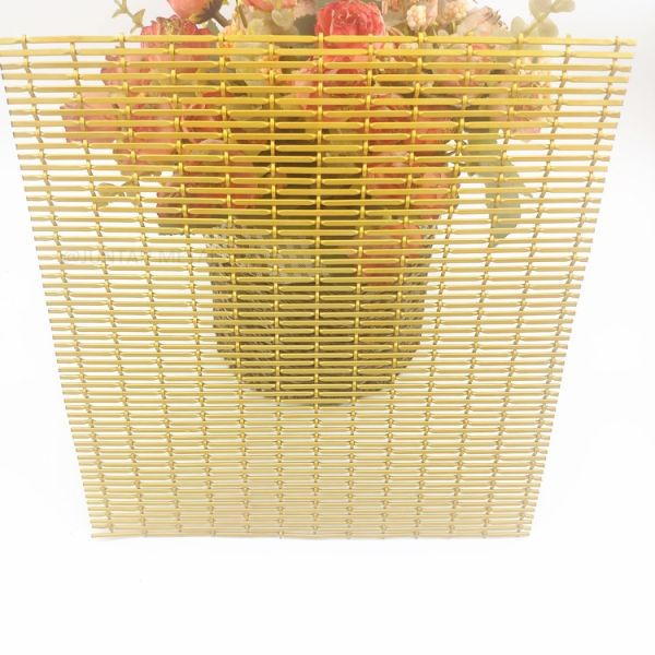 decorative woven metal mesh for hotel interior wall cladding copper mesh