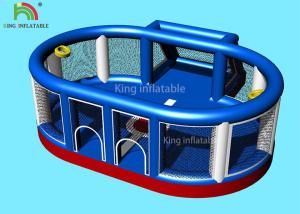 China 8.5 * 8 M Blue Inflatable Sport Games / Blow Up Football Field For Kids wholesale