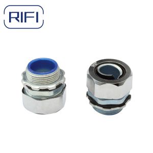 China Plum Type Flexible Conduit And Fittings Male Thread Zinc Cable Conduit Connector on sale