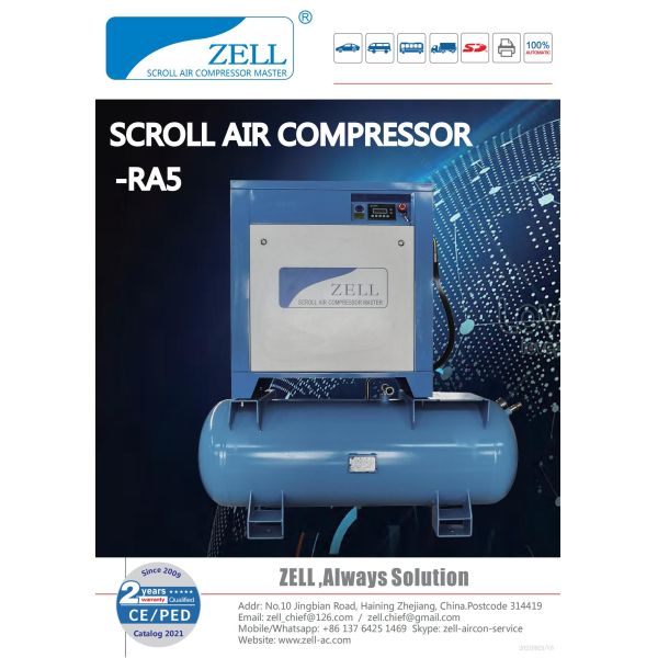 OEM High Efficiency Oil Free Scroll Type Air Compressor RA5
