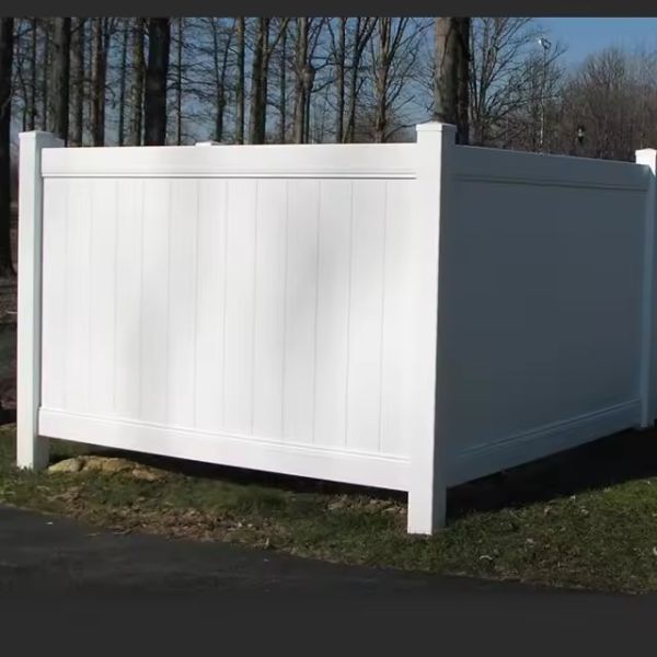 6x8ft White Vinyl Privacy Fence Panel for Residential Yards