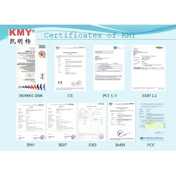 RoHS Stainless Steel Cash Machine Pin Pad 16 Keycaps ATM Pin Keypad