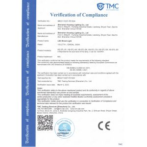 Shenzhen Housing Lighting Co., Ltd. Certifications