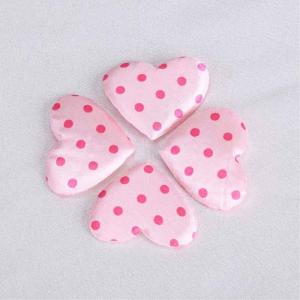China Sew On Style Applique Patterns Flowers Baby Pink White Pastel Polka Dots wholesale