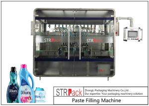 China PLC Inline 8 Heads Ointment Filling Machine For Shampoo / Shower Gel / Fabric Softener on sale