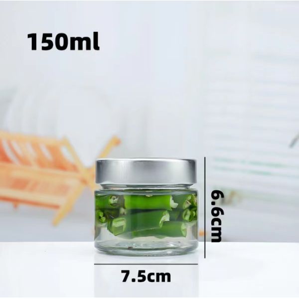 Honey Pickled Empty Glass Bottle Vegetables Sealed Jar Head Bottle With Lid