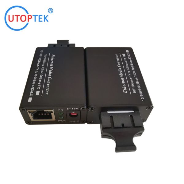Mini size 10/100/1000M Base 1310nm Single mode dual SC 20km fast Ethernet Fiber Optic Media Converter