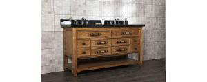 China Stylish Prefab Granite Countertops , Solid Surface Vanity Tops Rectangular Shape wholesale