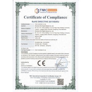 SHENZHEN BLG DIGITAL NETWORK CO., LIMITED Certifications