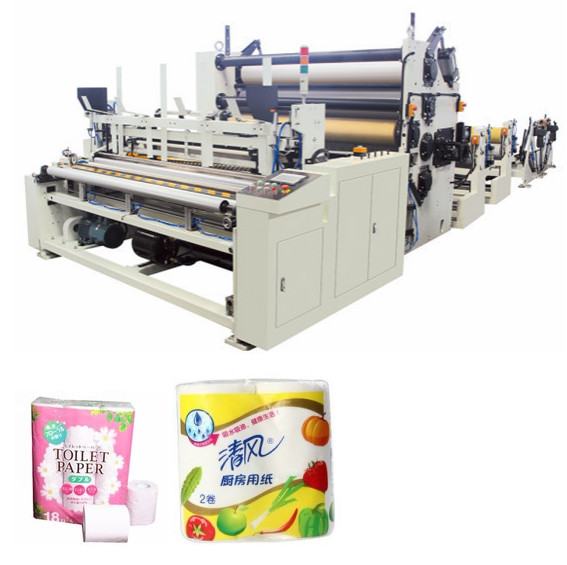 2 Plys 3HP Paper Roll Rewinding Machine Touch Screen