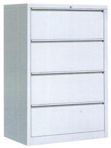 A1/A0 Format Lateral Four Drawer Metal Filing Cabinet Knockdown Design