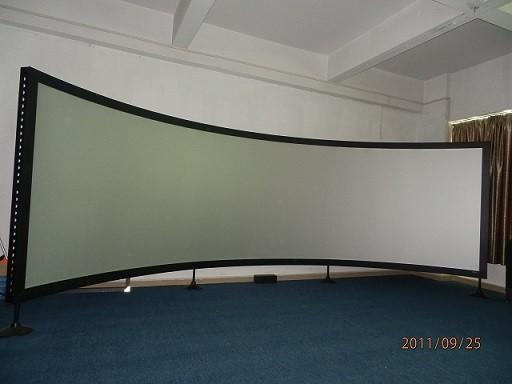 Quality 360 Degree 3D Simulation Curved Fixed Frame Projector Screen Floor Stand for sale