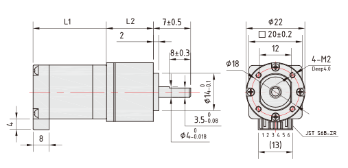 Nema 8 Two Phase 4 Lead 20mm Bipolar Stepper Motor