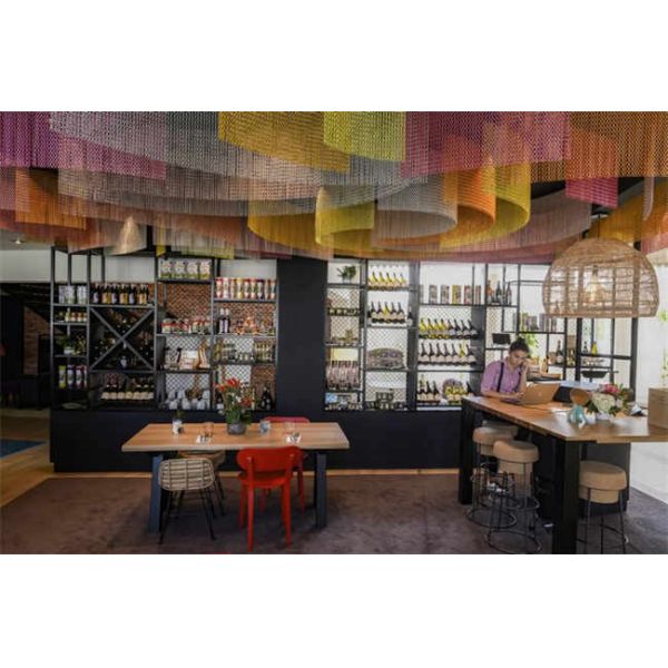 Al Alloy Metal Chain Link Door Fly Curtain Room Divider OEM