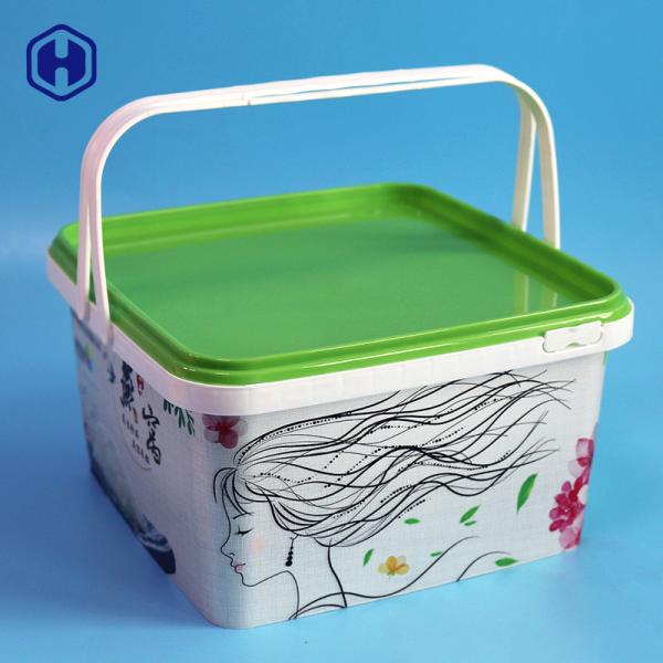 Quality Mood Cake 93OZ IML Plastic Containes With Handle for sale