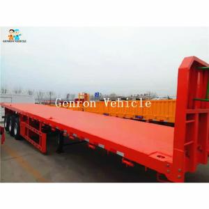 China Mechanical Steel 60T Flatbed Container Semi Trailer wholesale