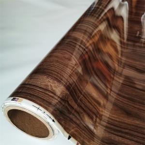 China PVC Glossy Film Wood Effect Self Adhesive Interior Film For Door Skin wholesale
