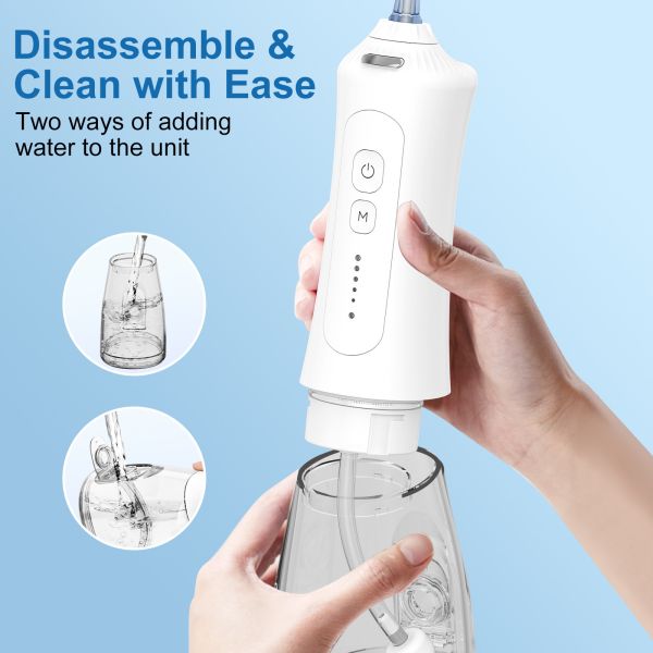 Powerful Pulsation Water Flosser 2500mAh Battery Cordless Oral Irrigator Dental