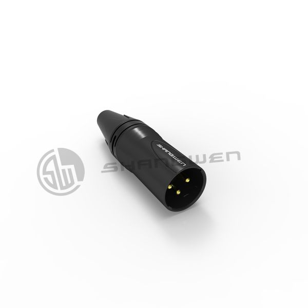 Mini 3 Pin Audio Connector Lightweight XLR Male Plug Connector