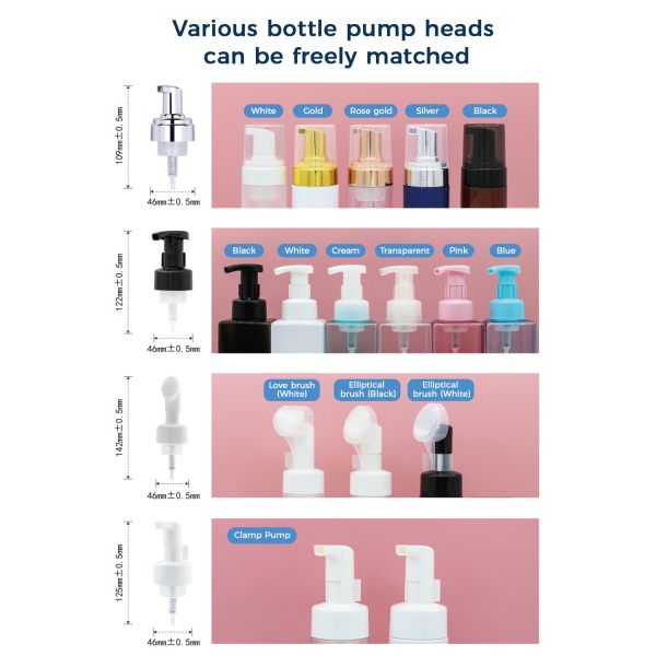 100ml 120ml 150ml 200ml 250ml Recyclable Foam Pump Bottles Customizable Styles