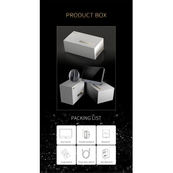 Unistone Peephole 1MP/720P Video Doorbell(US-PHR9)