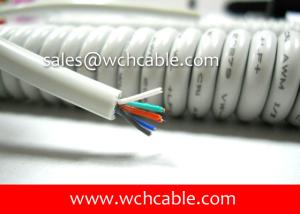 China 30V Low Voltage 28AWG Spiral Cable Chemical Resistant Jacket Color and UL Marking Optional wholesale